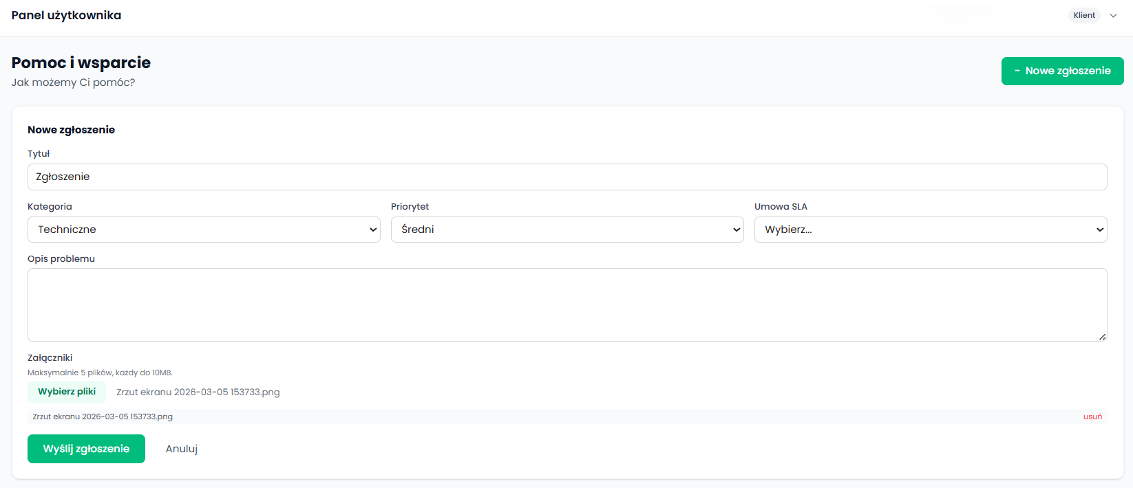 Wsparcie i zgłaszanie incydentów